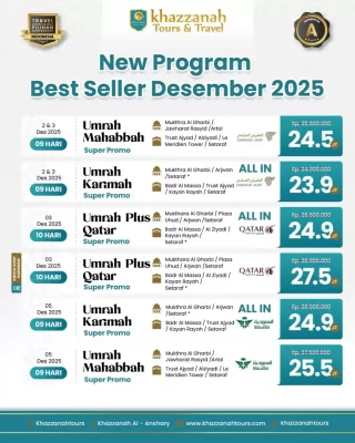 paket umroh hemat full Desember 2025 + Qatar sampai special liburan akhir tahun